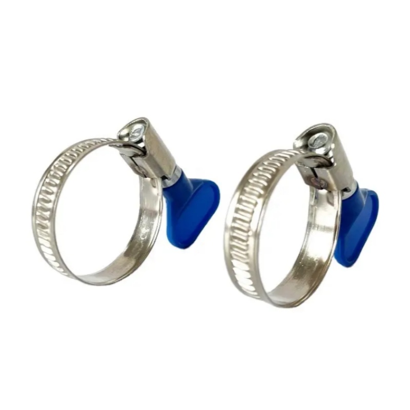 German Type Hose Clamp with  Blue Plastic Handle